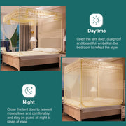 Home Free Installation Thickened Encryption Dustproof Mosquito Net, Size:200x220 cm(Full Bottom Green)