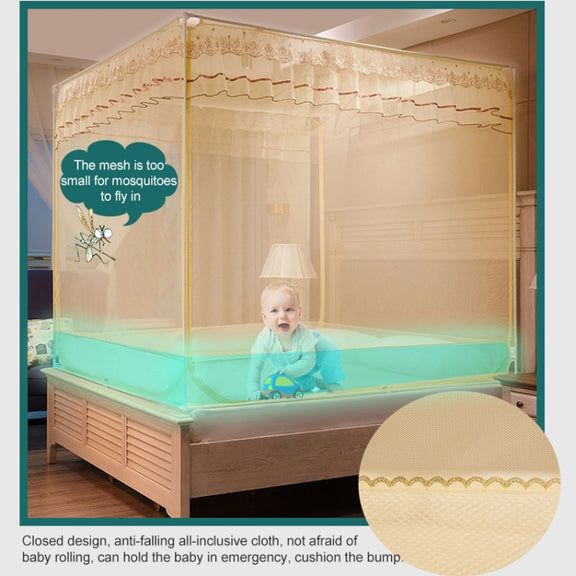 Home Free Installation Thickened Encryption Dustproof Mosquito Net, Size:200x220 cm(Full Bottom Green)