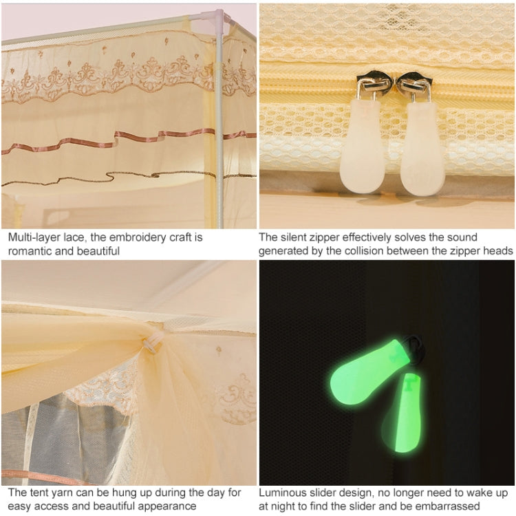 Home Free Installation Thickened Encryption Dustproof Mosquito Net, Size:200x220 cm(Full Bottom Green)
