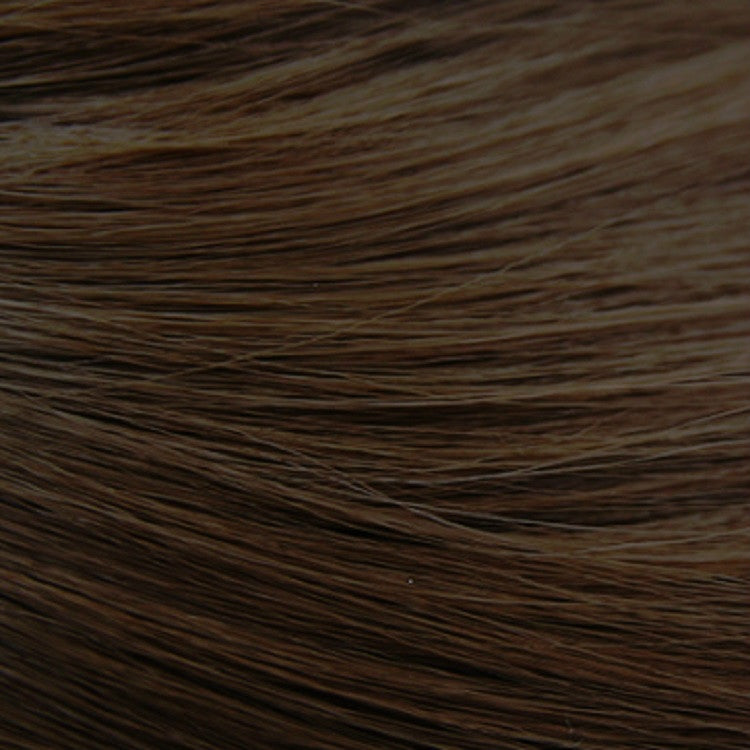 Female Black Long Straight Wig With Air Bangs(Cold Brown (Solid Color) 58CM)