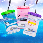 10 PCS Large Outdoor Photo Transparent Water-resistant Cartoon Mobile Phone Bag, Style:Squirrel
