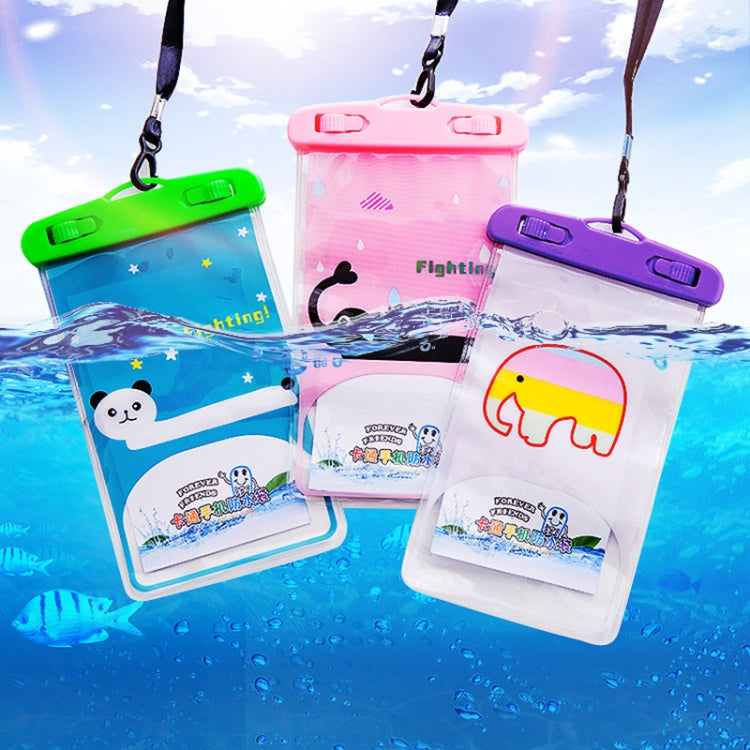 10 PCS Large Outdoor Photo Transparent Water-resistant Cartoon Mobile Phone Bag, Style:Squirrel