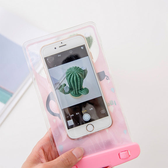 10 PCS Large Outdoor Photo Transparent Water-resistant Cartoon Mobile Phone Bag, Style:Squirrel