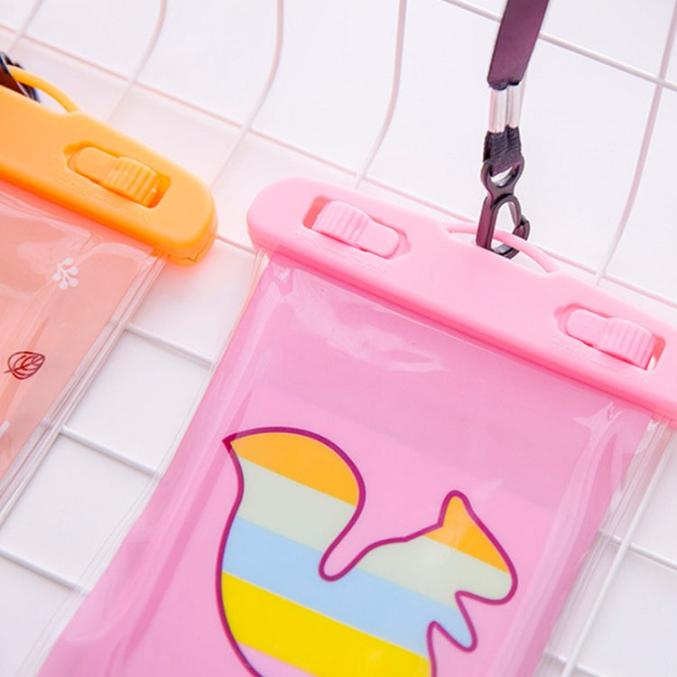10 PCS Large Outdoor Photo Transparent Water-resistant Cartoon Mobile Phone Bag, Style:Dolphin