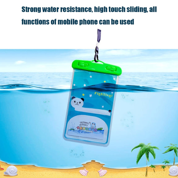10 PCS Large Outdoor Photo Transparent Water-resistant Cartoon Mobile Phone Bag, Style:Dolphin