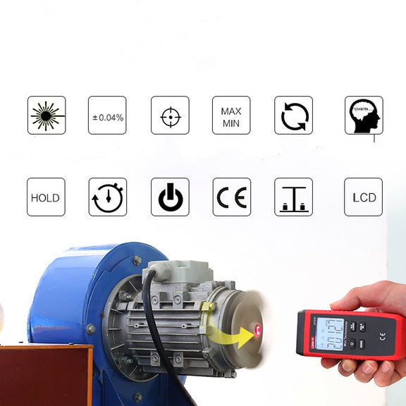UT373 Non-contact High-precision Laser Tachometer Digital Display Motor Speedometer