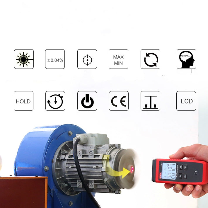 UT373 Non-contact High-precision Laser Tachometer Digital Display Motor Speedometer