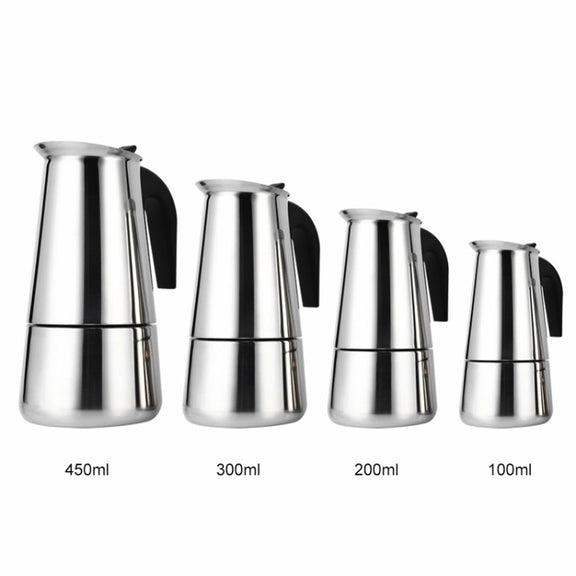 Stainless Steel Moka Coffee Maker Pot Filter(100ml)