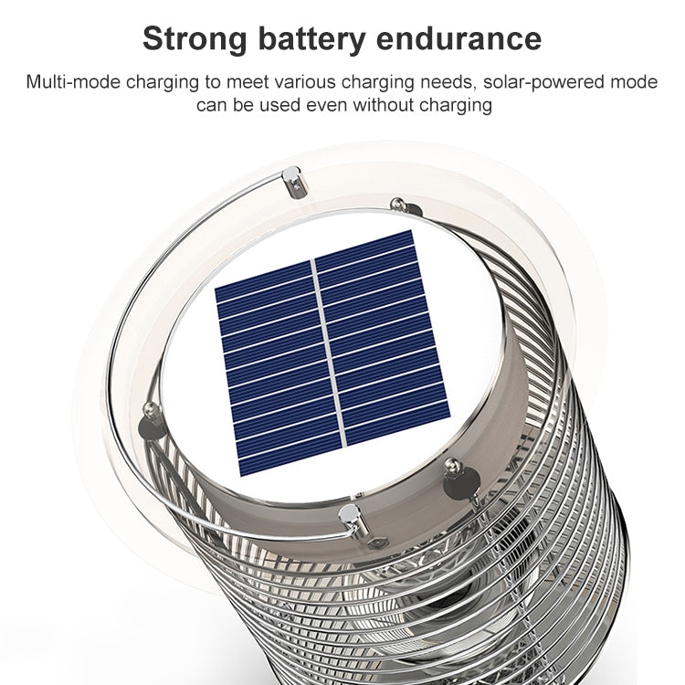 Outdoor Solar Water-resistant Mosquito Lamp Mosquito Repellent, Color:TM03 Silver