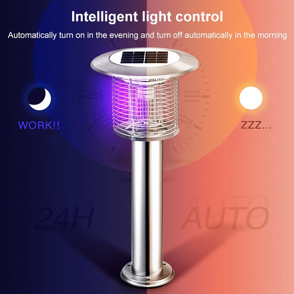 Outdoor Solar Water-resistant Mosquito Lamp Mosquito Repellent, Color:TM03 Silver
