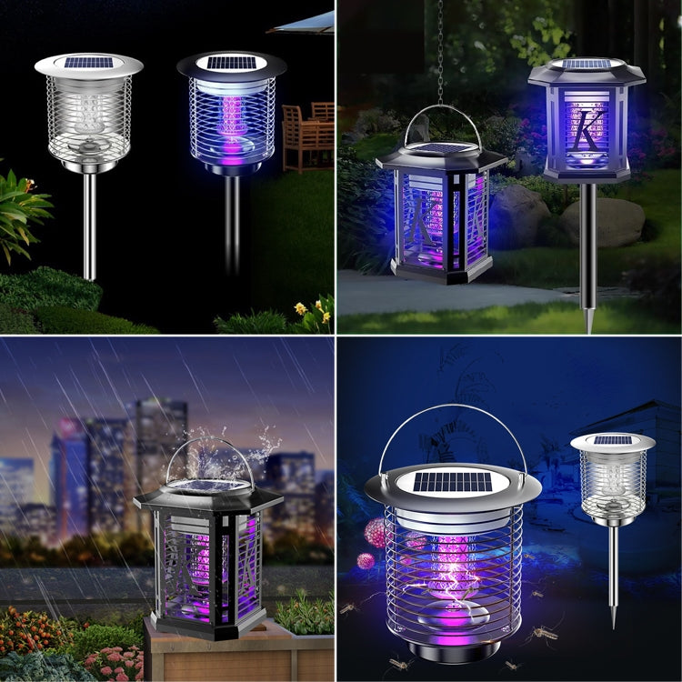 Outdoor Solar Water-resistant Mosquito Lamp Mosquito Repellent, Color:TM03 Silver