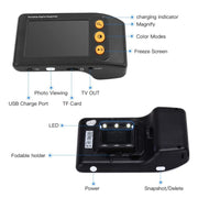 3.5 Inch 2X-25X High-Definition Handheld  Magnifying Glass Electronic Vision Aid(Black)