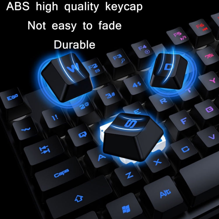 X-L SWAB GX50 Computer Manipulator Feel Wired Keyboard + Macro Programming Mouse, Color： Black Ice Blue