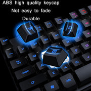 X-L SWAB GX50 Computer Manipulator Feel Wired Keyboard + Macro Programming Mouse, Color： Black Ice Blue