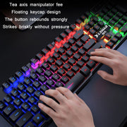 X-L SWAB GX50 Computer Manipulator Feel Wired Keyboard + Macro Programming Mouse, Color： Black Mixed Light