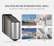 304 Stainless Steel Automatic SensorJet Hand Dryer High Speed Airflow for Home Hotel Airport Hands Drying Machine(Brushed silver)