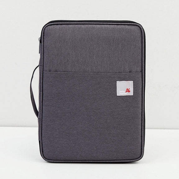 Multi-functional A4 Document Bags Portable Water-resistant Oxford Cloth Storage Bag for Notebooks���Size: 33cm*24*3.5cm(Dark Gray)