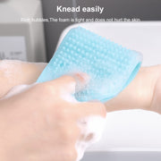 Silicone Massage Pull Strap Bath Brush Powerful Exfoliating Rubbing Bath Artifact(Sky Blue)