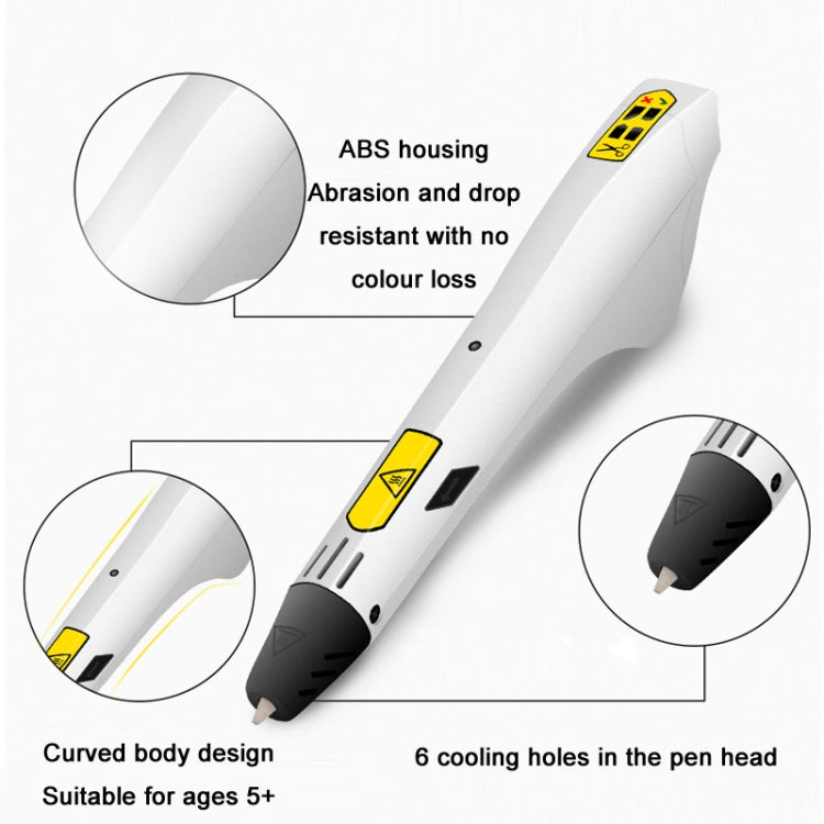 3D Printing Pen Children Toy Art Doodle Pen, Specification:USB+EU Plug