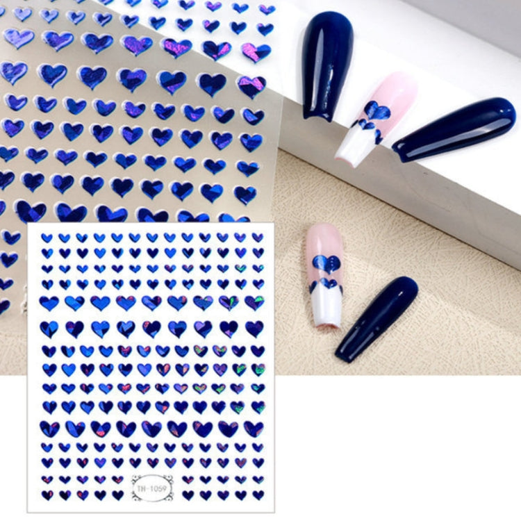 TH-1059 10pcs Frosted Transparent Back Adhesive Bronzing Smudged Nail Art Sticker