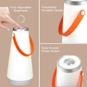 Portable Touch Switch Rechargeable LED Table Lamp Outdoor Camping Emergency Night Light with Handle