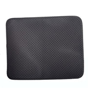 Water-resistant Pet Cat Litter Mat EVA Double Layer Cat Litter Trapping Pets Mat Pad Bottom Non-slip Pet Litter Cat Mat(Black)