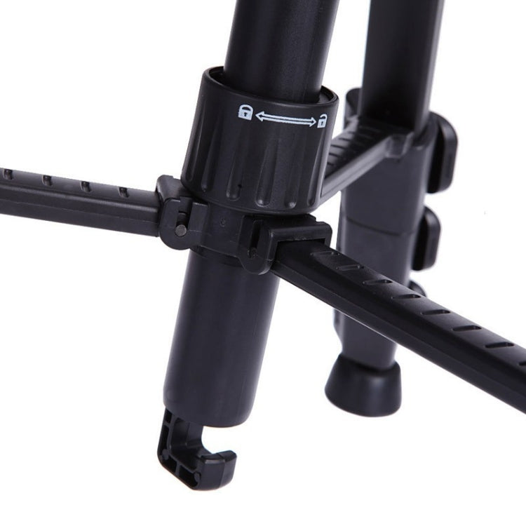 Q111 4-Section Folding Legs Live Broadcast Aluminum Alloy Tripod Mount with Three-dimensional Damping Tripod Heads(Red)