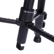 Q111 4-Section Folding Legs Live Broadcast Aluminum Alloy Tripod Mount with Three-dimensional Damping Tripod Heads(Red)