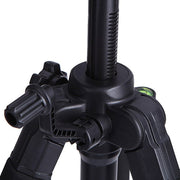 Q111 4-Section Folding Legs Live Broadcast Aluminum Alloy Tripod Mount with Three-dimensional Damping Tripod Heads(Black)