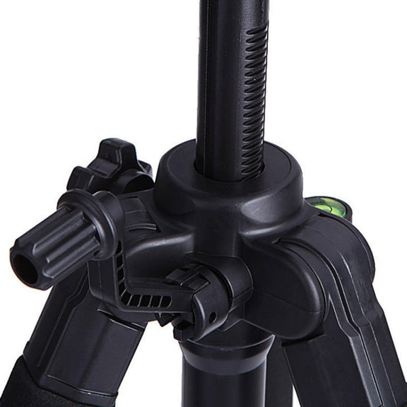 Q111 4-Section Folding Legs Live Broadcast Aluminum Alloy Tripod Mount with Three-dimensional Damping Tripod Heads(Black)
