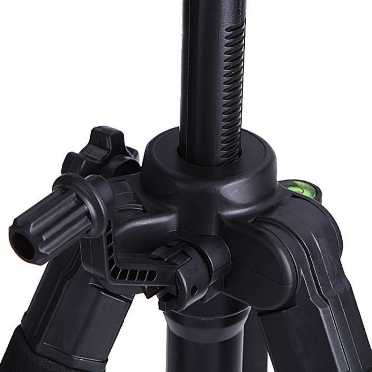 Q111 4-Section Folding Legs Live Broadcast Aluminum Alloy Tripod Mount with Three-dimensional Damping Tripod Heads(Black)