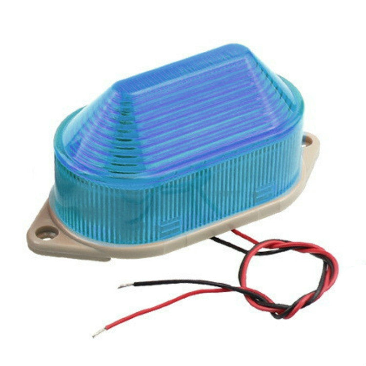 AC220V Led Mini Strobe Signal Warning Light Silent Warning Light(Blue)