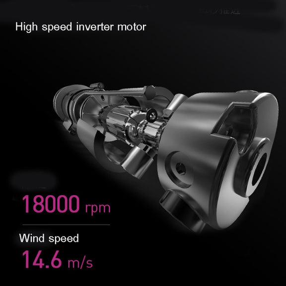 Mingge T1 T Style 1800W High-power Cold Hot Air Wind Fast Drying Folding Hair Dryer, Plug Type:EU Plug(White)