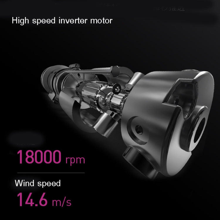 Mingge T1 T Style 1800W High-power Cold Hot Air Wind Fast Drying Folding Hair Dryer, Plug Type:EU Plug(White)