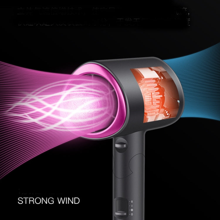 Mingge T1 T Style 1800W High-power Cold Hot Air Wind Fast Drying Folding Hair Dryer, Plug Type:EU Plug(White)