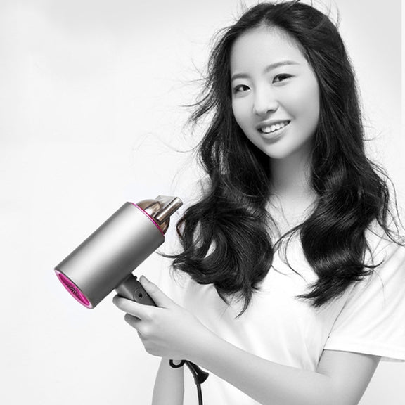 Mingge T1 T Style 1800W High-power Cold Hot Air Wind Fast Drying Folding Hair Dryer, Plug Type:EU Plug(White)