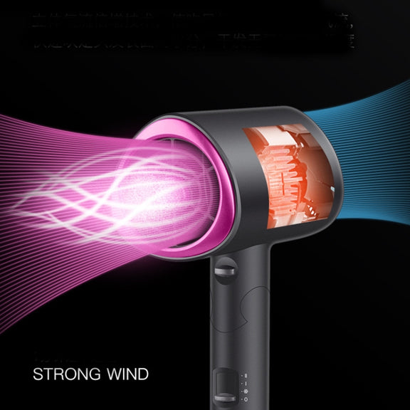 Mingge T1 T Style 1800W High-power Cold Hot Air Wind Fast Drying Folding Hair Dryer, Plug Type:US Plug(Gray)