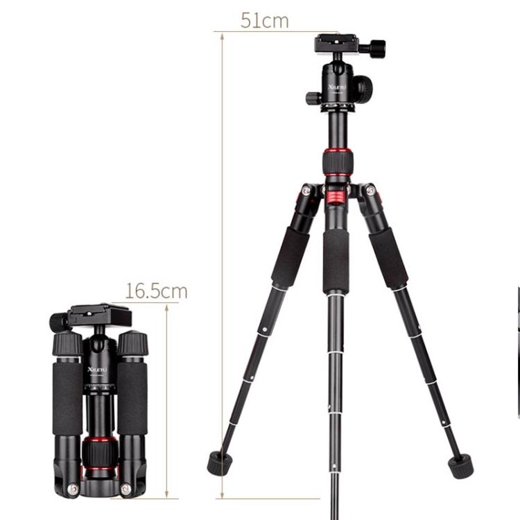 Xiletu FM5S-MINI 5-Section Folding Legs Mini Desktop Tripod Mount(Titanium)