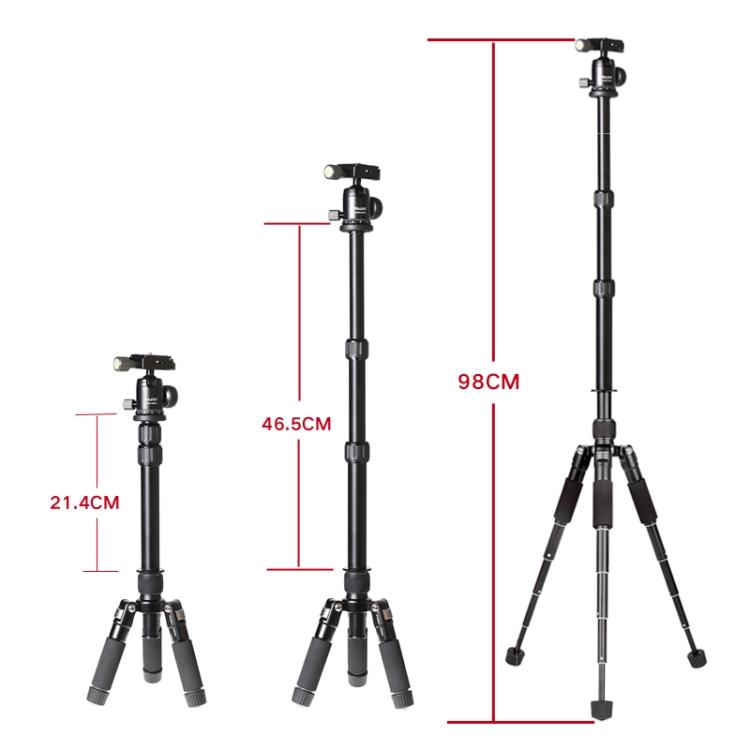 Xiletu FM5S-MINI 5-Section Folding Legs Mini Desktop Tripod Mount(Titanium)