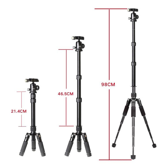 Xiletu FM5S-MINI 5-Section Folding Legs Mini Desktop Tripod Mount(Titanium)