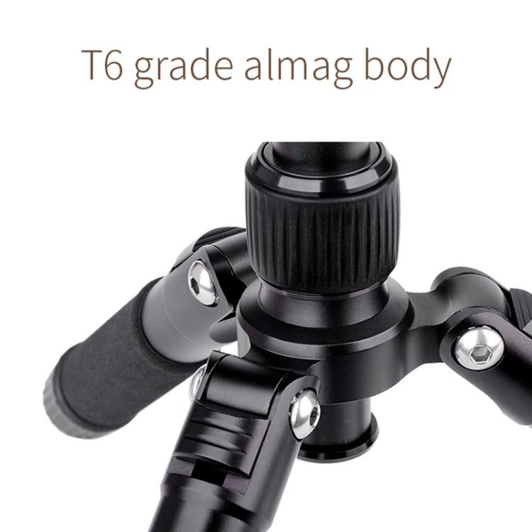 Xiletu FM5S-MINI 5-Section Folding Legs Mini Desktop Tripod Mount(Titanium)