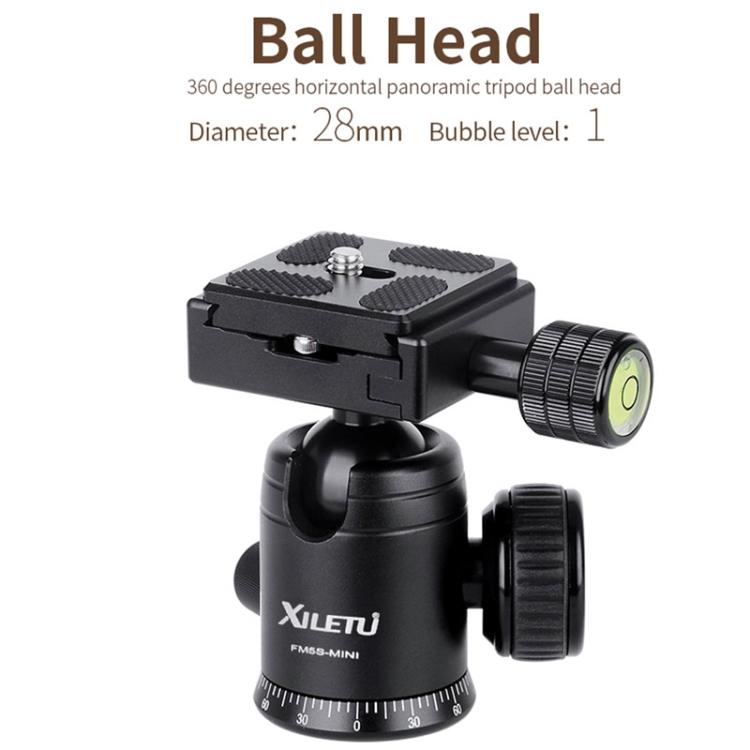 Xiletu FM5S-MINI 5-Section Folding Legs Mini Desktop Tripod Mount(Titanium)