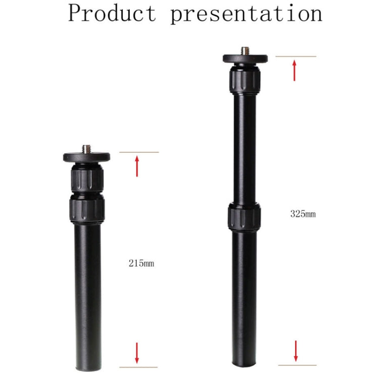 Xiletu XM263A Aluminum Metal Handheld Adjustable Tripod Mount Monopod Extension Rod
