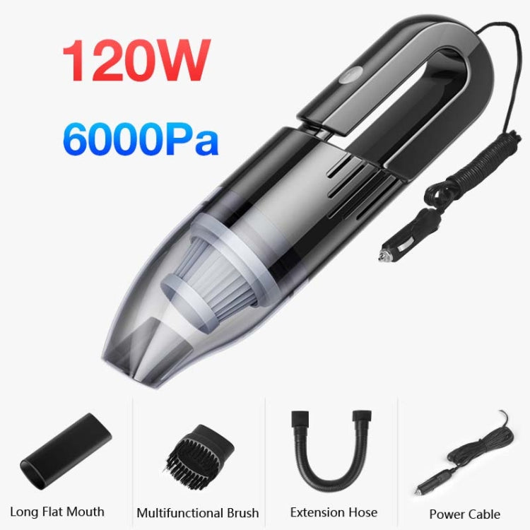 120W Car Vacuum Cleaner Car Small Mini Internal Vacuum Cleaner, Specification:Wired, Style:Turbine Motor