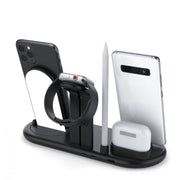HQ-UD20 Mobile Phone Watch Multi-Function Charging Stand Wireless Charger for Phones & Apple Watch & Airpods(Black)