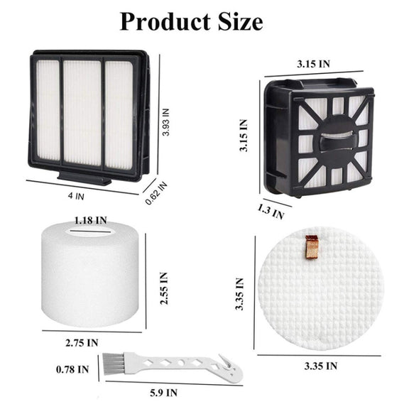 8 PCS/Set Vacuum Cleaner Filter Set For Shark IQ R101AE IQ R101 / RV1001