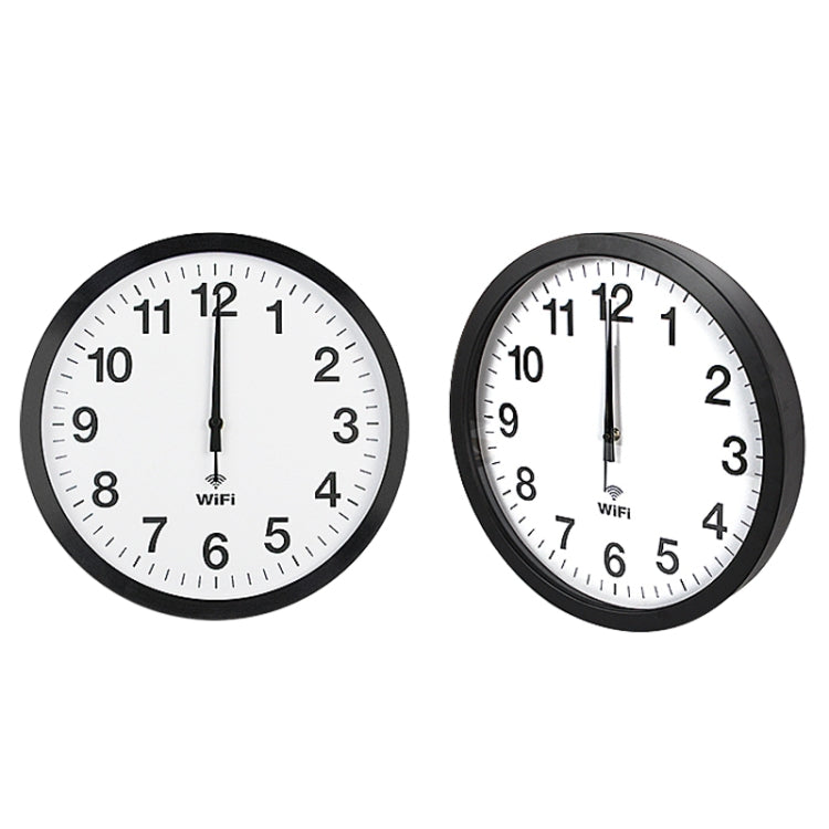 Smart Network Automatic Time Synchronization Wifi Wall Clock Modern Minimalist Silent Living Room Clock, Size:16 inch(Silver)