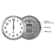 Smart Network Automatic Time Synchronization Wifi Wall Clock Modern Minimalist Silent Living Room Clock, Size:16 inch(Silver)