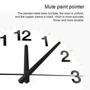 Smart Network Automatic Time Synchronization Wifi Wall Clock Modern Minimalist Silent Living Room Clock, Size:16 inch(Silver)
