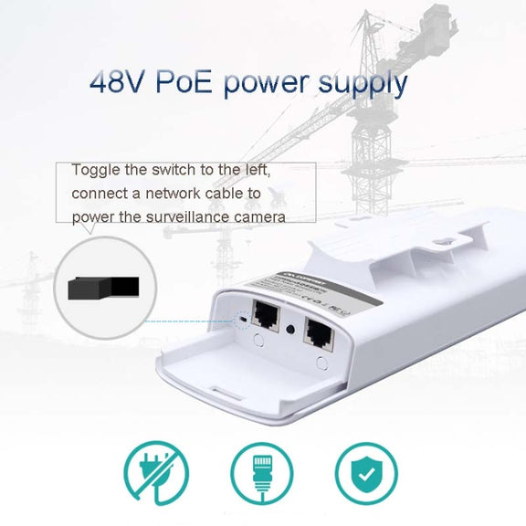 2 PCS COMFAST E314n 300mbps Covers 5 Kilometers Wifi Base Station Wireless Bridge, Plug Type:UK Plug